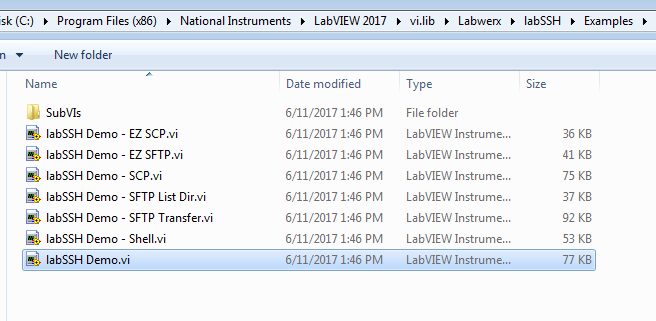 LabSSH examples folder