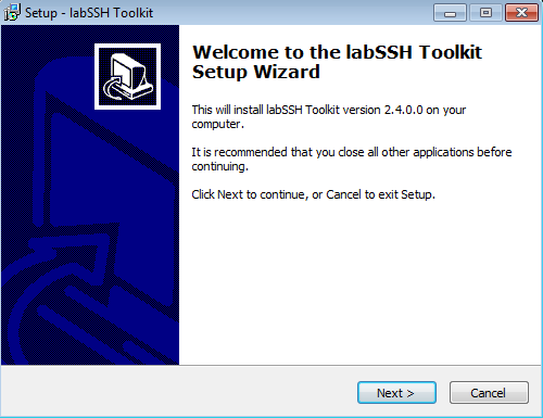 LabSSH install wizard welcome screen