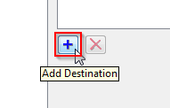 App. builder add destination folder button