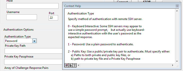 LabSSH demo context help